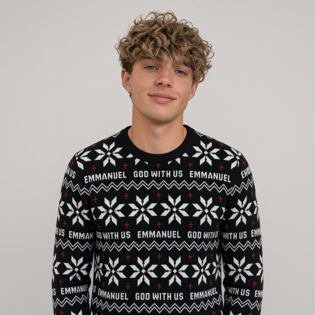 Emmanuel - God With Us (Silent Night) Unisex Knitted Christmas Jumper