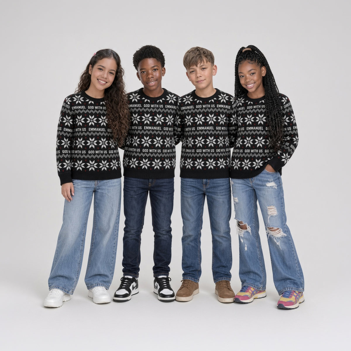 Emmanuel - God With Us (Silent Night) Unisex Knitted Christmas Jumper